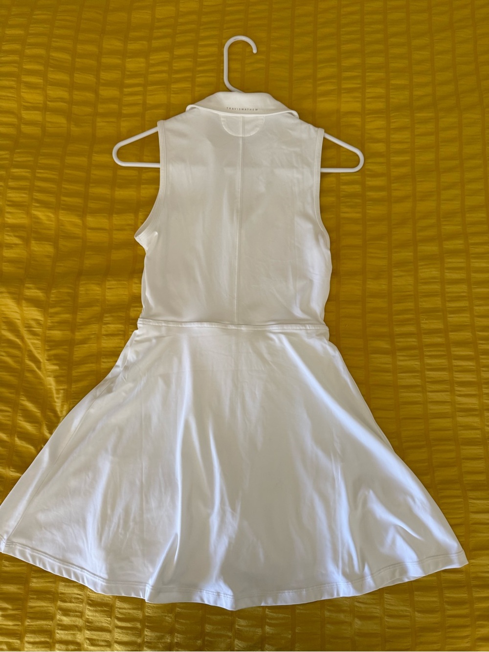 Travis Mathew Movement Sleeveless Polo Dress 2.0 White XS - Picture 5 of 12